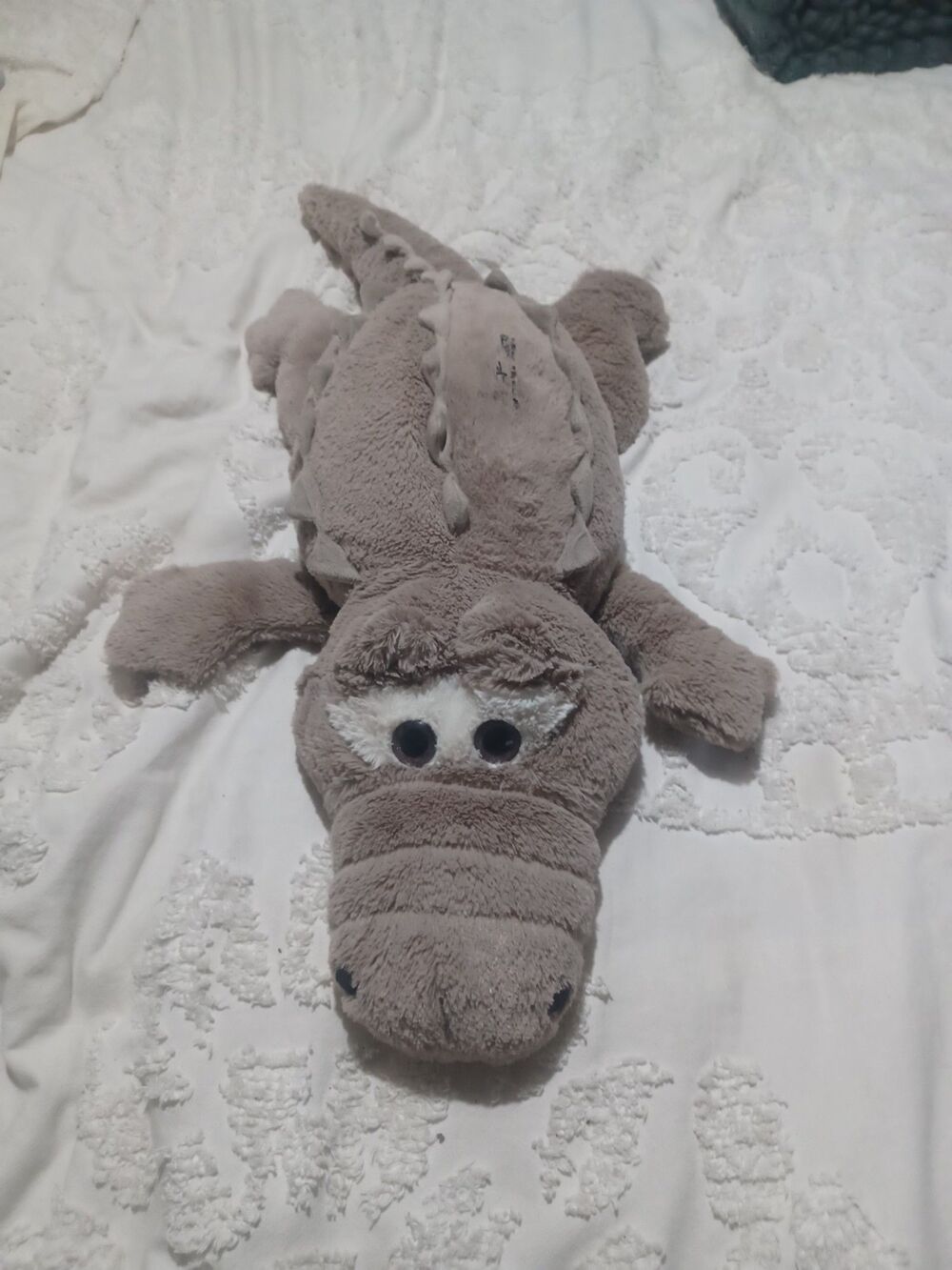 DolliBu Large Tan Alligator Plush Stuffed Animal Huge Beige Gator
